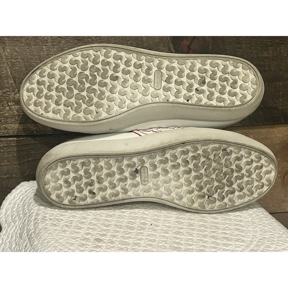 Tory Burch T-Logo White Leather Trim Suede Sneaker‎ 60847 Women's Size 10M